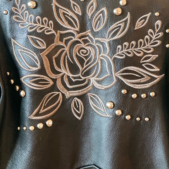 Studded 100 % Leather Jacket Free People - Picture 9 of 9